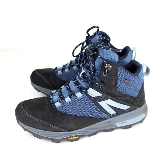 Merrell BLUE BLACK LEATHER NYLON LACE UP FLAT HIGHT TOP SNEAKERS SHOES Sz 9.5 - Picture 3 of 12